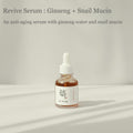 | Repair Serum: Ginseng + Snail Mucin | 30Ml (1 Fl.Oz.) | Korean Skin Care | for All Skin Types.