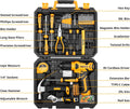 Tool Kit:  Drill Set with Cordless Drill, Tool Kit Set Box, DIY Hand Tools for Men and Home, with 8V Electric Drills,126 Piece