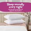 Hotel Quality Pillows 4 Pack - Bouncy Firm Support Side Sleeper Pillow for Neck, Back & Shoulder Pain Relief - Comfy, Soft Touch Quilted Cover, Hypoallergenic, Made in the UK (48 X 74Cm)