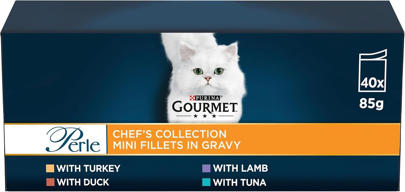 Perle Chef'S Collection in Gravy Wet Adult Cat Food 40X85G