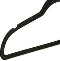 Slim Velvet Non-Slip Suit Hangers - 30-Pack, Black/Silver