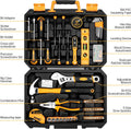 DEKO 100 Piece Home Repair Tool Set,General Household Hand Tool Kit with Plastic Tool Box Storage