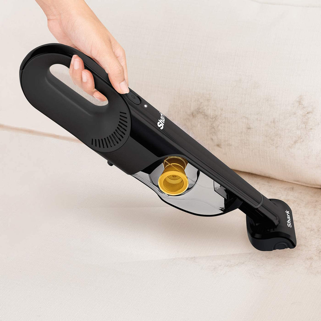 Handheld Cordless Vacuum Cleaner with Pet Tool, Crevice Tool & Dusting Brush, 80 W, 0.45 Liters, 10 Minute Run-Time, Washable Filter, Black & Yellow, CH950UKT