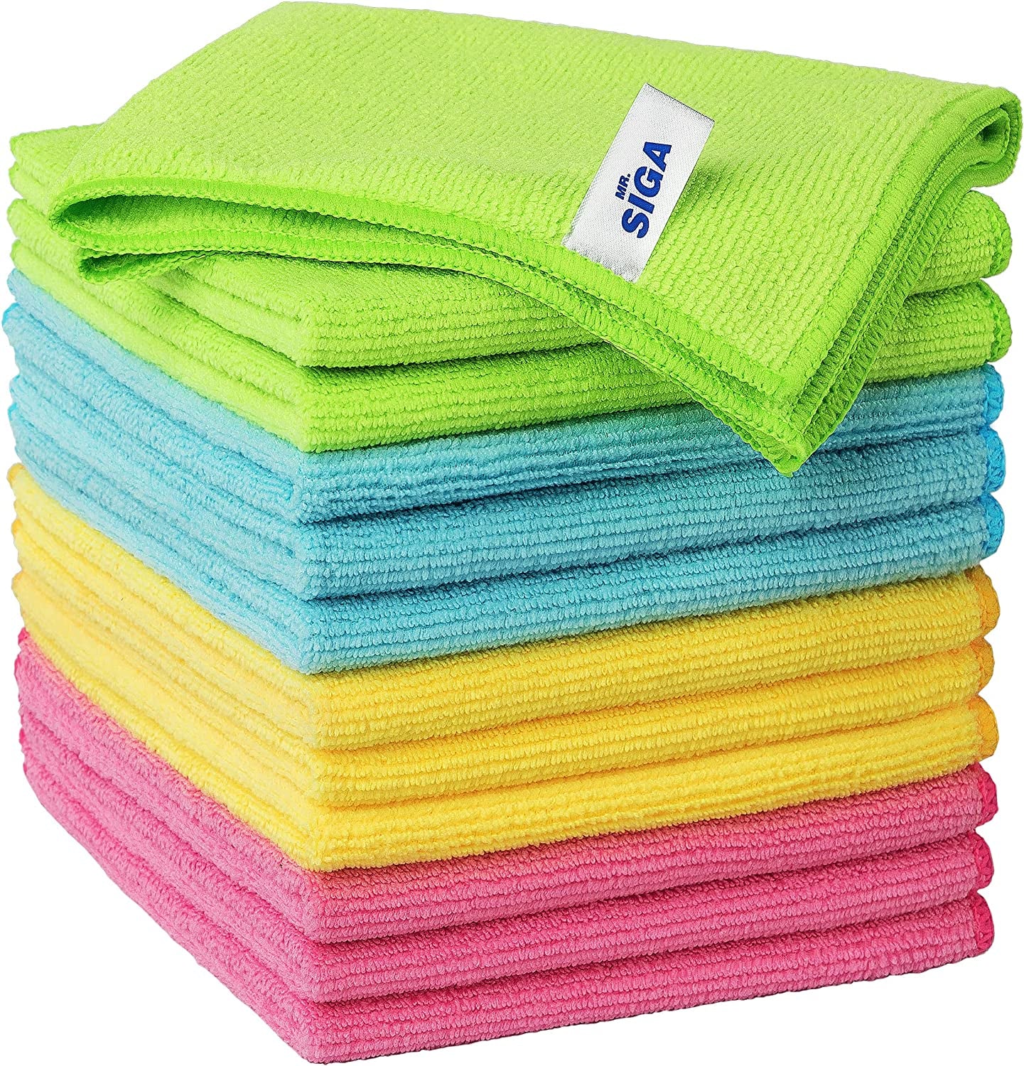 Microfiber Cleaning Cloth,Pack of 12, Size:32 X 32 Cm