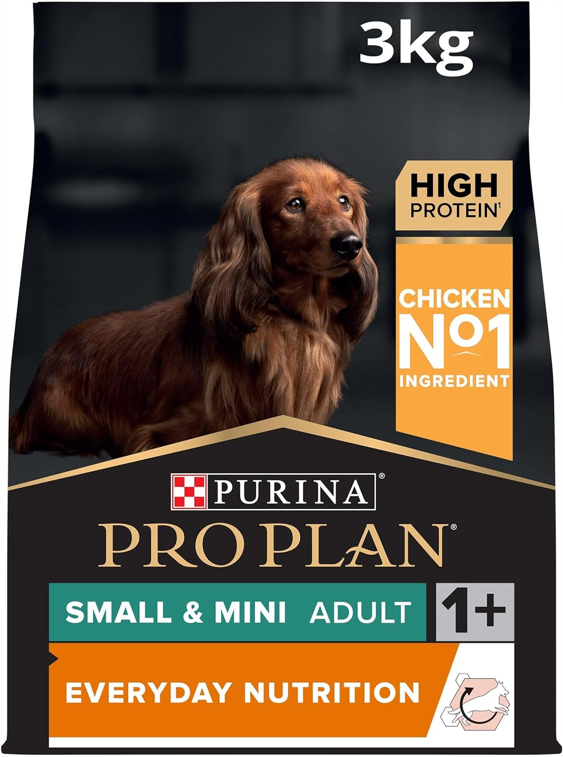 PRO PLAN® Small & Mini Adult Everyday Nutrition Dry Dog Food with Chicken 3Kg (Packing May Vary)