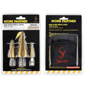 3-Piece HSS Step Drill Bit Set 