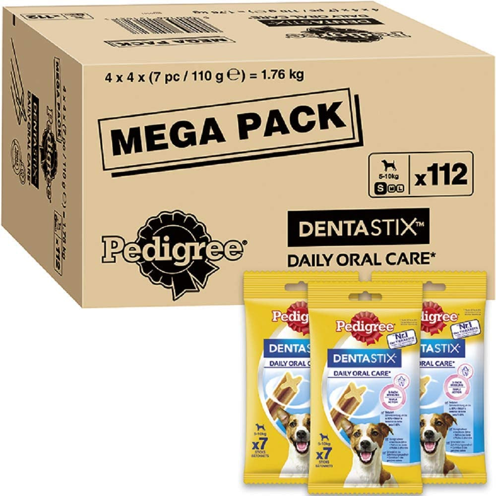 Dentastix 112 Sticks Functional Snacks, Daily Dental Chews for Small Dogs (5 -10 Kg), Megapack