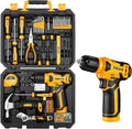 Tool Kit:  Drill Set with Cordless Drill, Tool Kit Set Box, DIY Hand Tools for Men and Home, with 8V Electric Drills,126 Piece