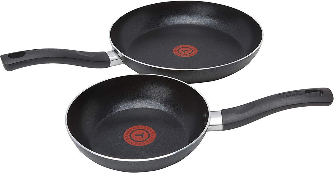 Taste Twin Pack, Aluminium Frying Pans, Pan Set, Pans 20 Cm and 28 Cm Diameter, Non-Stick, Black, Pack of 2, B189S244