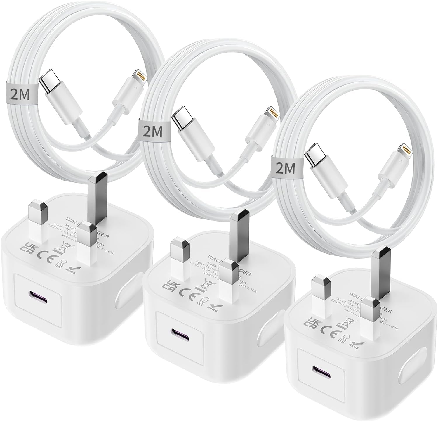 Iphone USB C Fast Charger Plug and Cable [Apple Mfi Certified] 6Pack 20W PD Iphone Charger USB C Plug and 6FT Fast Charging Cable for Iphone 14/13/12/11 Pro/Pro Max/Xs Max/Xs/Xr/X/Se 2022/8