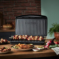 Large Electric Fit Grill [Non Stick, Healthy, Griddle, Toastie, Hot Plate, Panini, BBQ, Energy Saving, Vertical Storage, Easy Clean, Drip Tray, Ready to Cook Light] Black, 2400W 25820