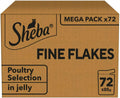 Fine Flakes Poultry Collection in Jelly 72 Pouches, Adult Wet Cat Food, Megapack (72 X 85 G)