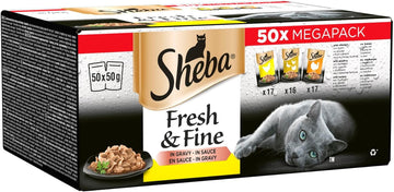 Cat Wet Food - Fresh and Fine - Cat Pouches Poultry in Gravy - 50 G (Pack of 50)