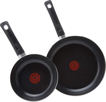 Taste Twin Pack, Aluminium Frying Pans, Pan Set, Pans 20 Cm and 28 Cm Diameter, Non-Stick, Black, Pack of 2, B189S244