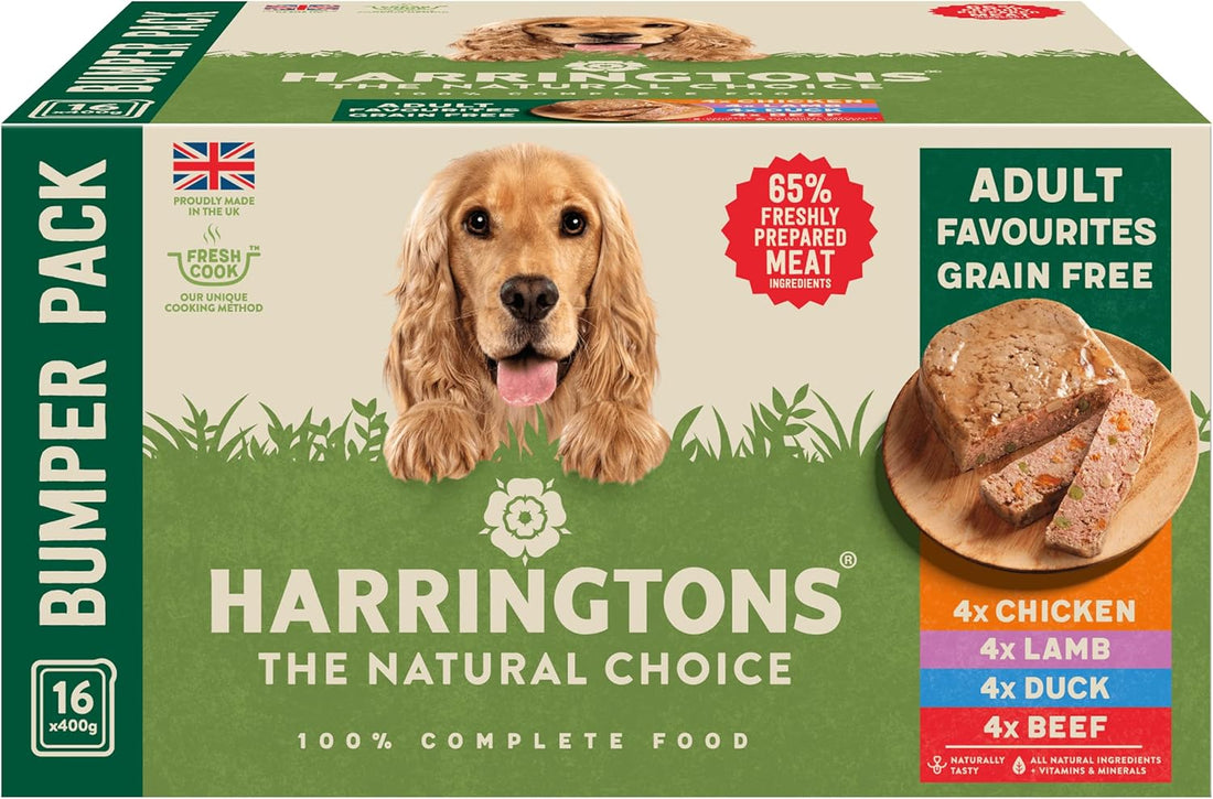 Grain Free Hypoallergenic Wet Dog Food Favourites Pack 16X400G - Chicken, Lamb, Beef & Duck - All Natural Ingredients