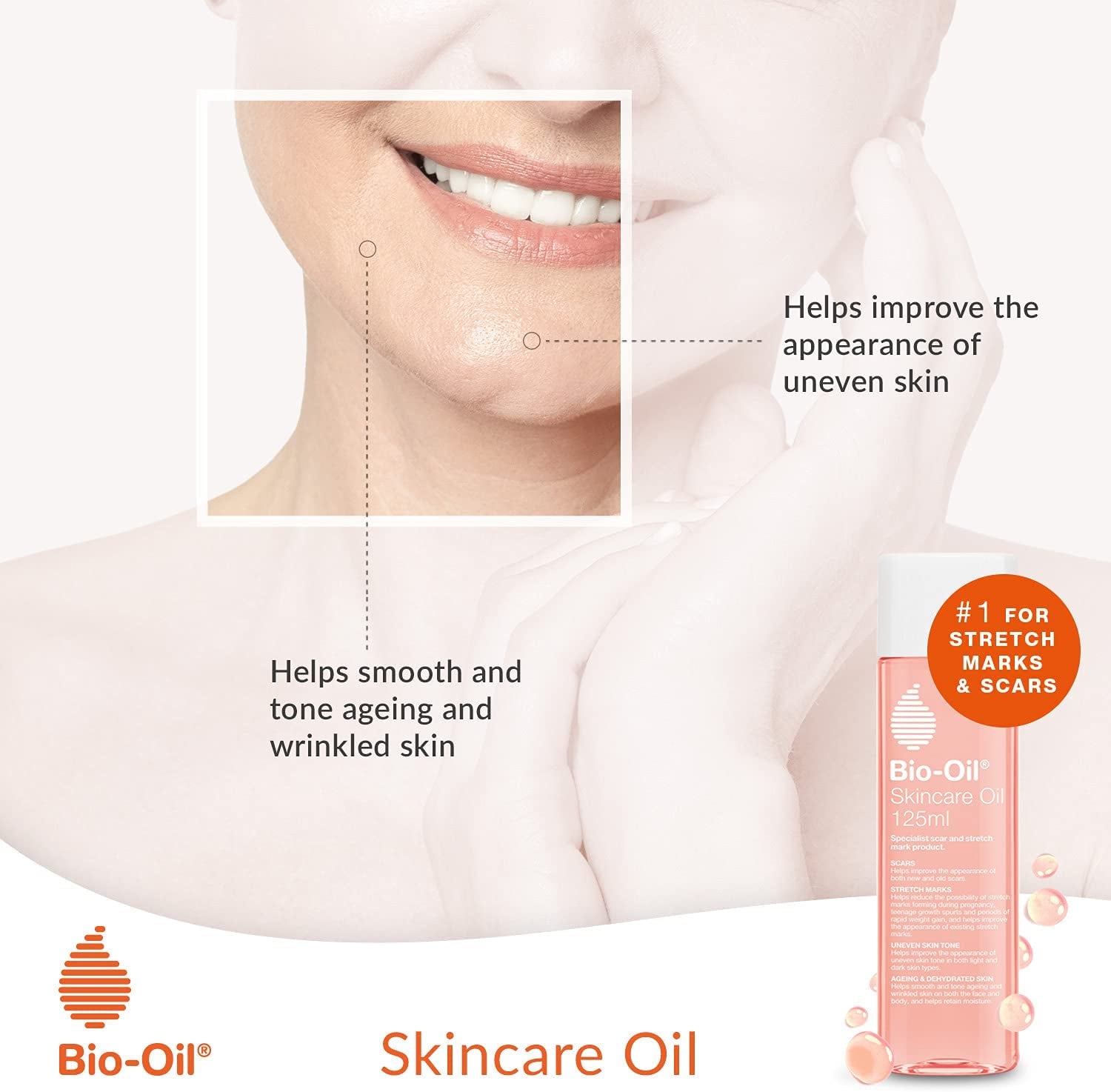 Skincare Oil - Improve the Appearance of Scars, Stretch Marks and Skin Tone - 1 X 125 Ml