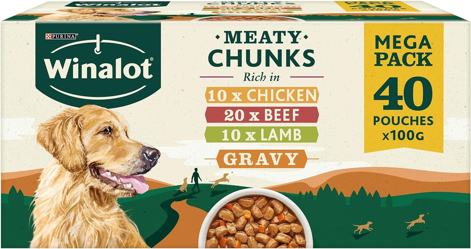 Dog Food Mixed in Gravy, 40 X 100G (Packaging May Vary)