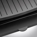 Large Electric Fit Grill [Non Stick, Healthy, Griddle, Toastie, Hot Plate, Panini, BBQ, Energy Saving, Vertical Storage, Easy Clean, Drip Tray, Ready to Cook Light] Black, 2400W 25820