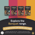 Banquet - Wet Dog Food - Flaked Chicken Breast, Rice, Liver, Veg - 100% Natural Ingredients, 100 G (Pack of 30)