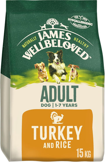 Adult Turkey & Rice 15 Kg Bag, Hypoallergenic Dry Dog Food