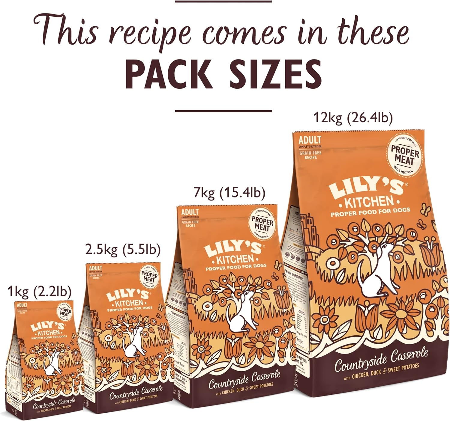 Made with Natural Ingredients Adult Dry Dog Food Chicken & Duck Grain-Free Recipe 7Kg Bag