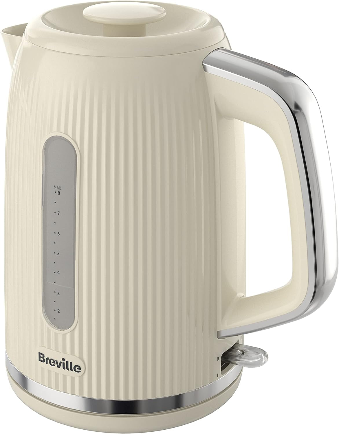 Bold Vanilla Cream Electric Kettle | 1.7L | 3Kw Fast Boil | Cream & Silver Chrome [VKT223]