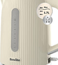 Bold Vanilla Cream Electric Kettle | 1.7L | 3Kw Fast Boil | Cream & Silver Chrome [VKT223]