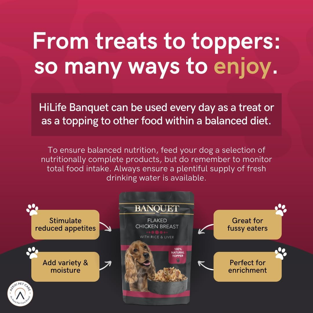 Banquet - Wet Dog Food - Flaked Chicken Breast, Rice, Liver, Veg - 100% Natural Ingredients, 100 G (Pack of 30)