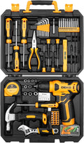 Tool Kit:  Drill Set with Cordless Drill, Tool Kit Set Box, DIY Hand Tools for Men and Home, with 8V Electric Drills,126 Piece