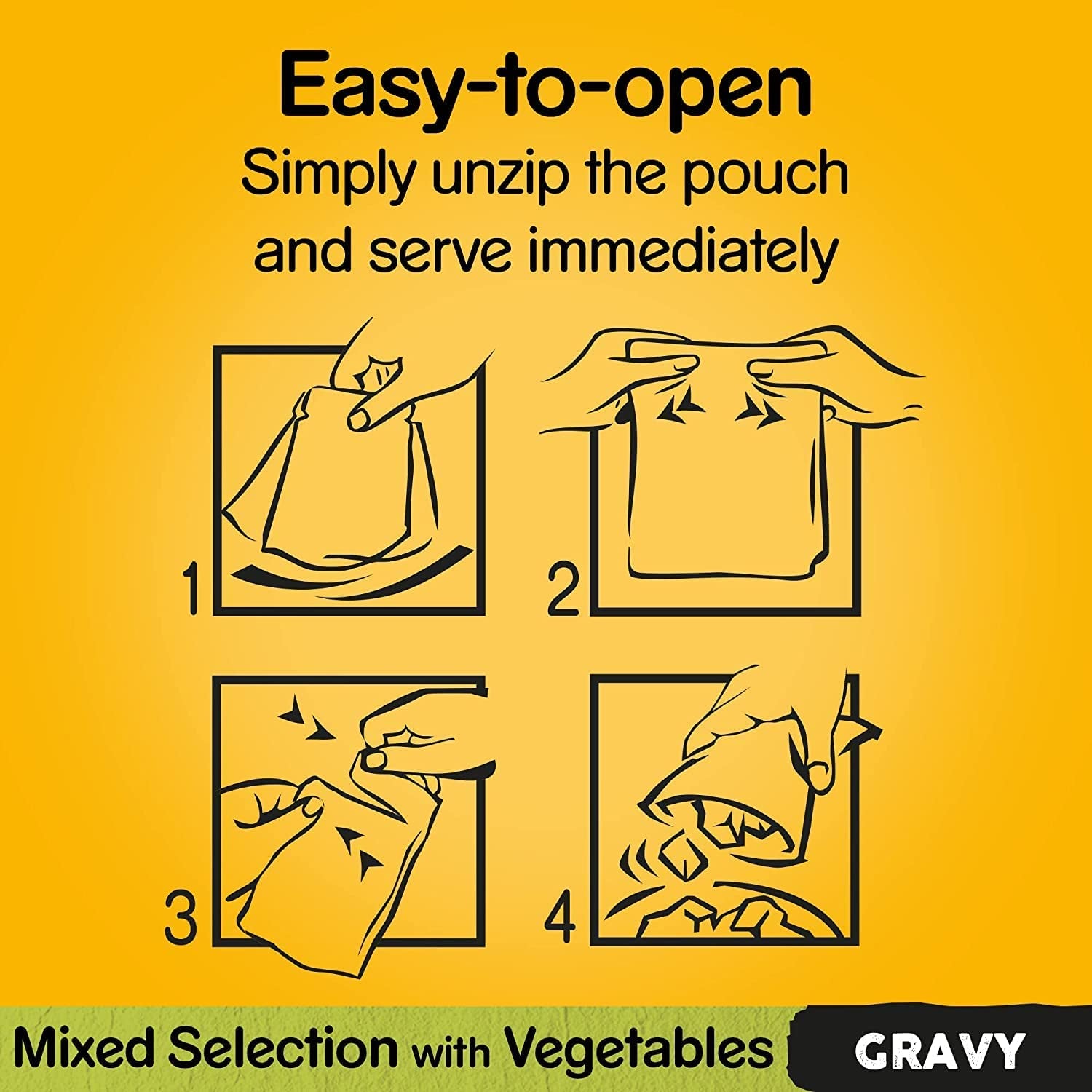 Mixed Selection in Gravy 40 Pouches, Adult Wet Dog Food, Megapack (40 X 100 G)